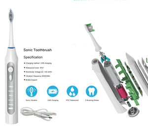 Yasi 702 Travel Sonic Toothbrush with USB Charger